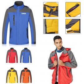 Water Resistant Hooded Tactical Jacket with Logo