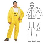 Personalized PVC Polyester 3 Piece Yellow Rainsuit