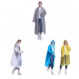 Transparent Reusable Rain Poncho Raincoat with Logo