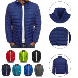 Logo Branded Lightweight Puffer Jackets For Men