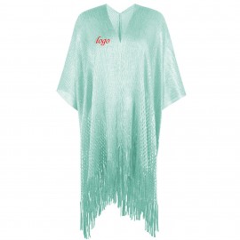 Summer Knitted Hollow Tassel Cardigan with Logo