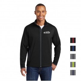 Sport-Tek Sport-Wick Stretch Contrast Full-Zip Jacket with Logo