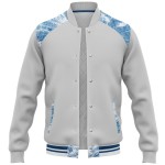 Customized Men's Varsity Shoulder Camo Baseball Jacket w/ Pocket