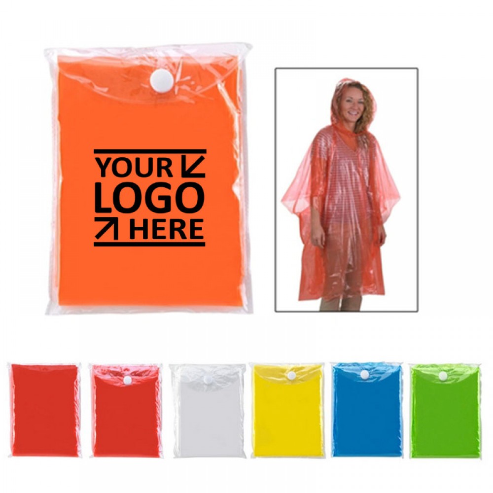 Logo Printed Adult Disposable Rain Promotional Poncho Logo Printed Adult Disposable Rain Promotional Poncho