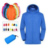 Solid Color Sun Protection Jacket with Logo