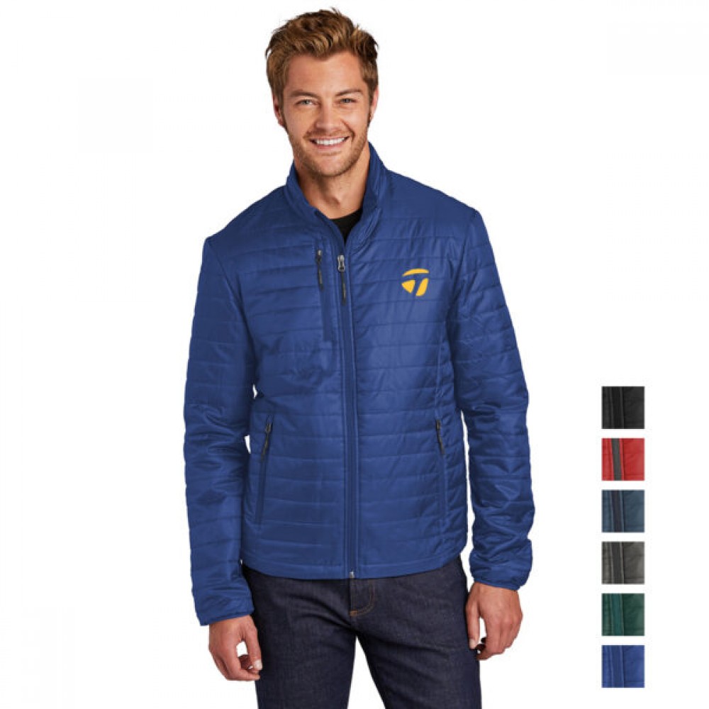 Logo Branded Port Authority Packable Puffy Jacket