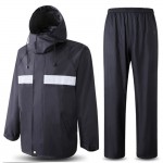 Reflective Safety Workwear Hooded Rainsuit with Logo
