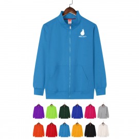 Zip-up Fleece Jacket with Logo