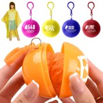 Promotional Disposable Emergency Raincoats Ball Key Chain