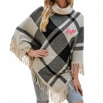 Personalized Turtleneck Tassel Pullover Cape Sweater