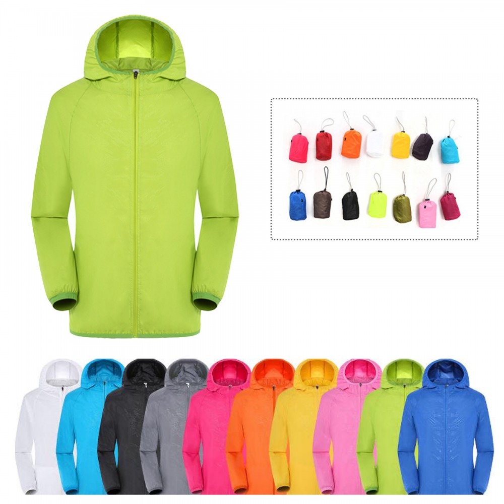 Solid Color Jacket With Multi Function with Logo
