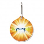 Large Round Bag & Luggage Tag (Zipper Pull) - Full Color with Logo