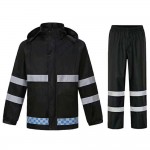 Reflective Raincoat Safety Rain suit Set High Visibility with Logo