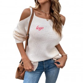 Custom Strapless Off-Shoulder Pullover Sweater