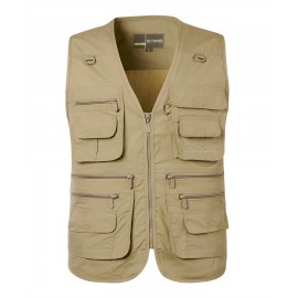 Promotional Men's Fishing Vest Utility Shooting Safari Travel Vest with Pockets