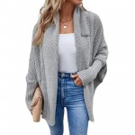 Batwing Sleeve Cardigan Sweaters with Logo