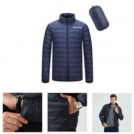 Folding Puffer Jackets With Storage Bag with Logo Folding Puffer Jackets With Storage Bag with Logo