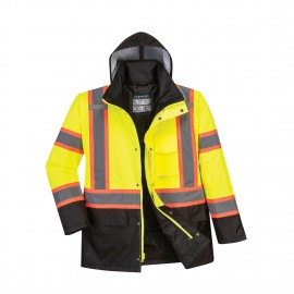 Customized Hi-Vis Contrast Tape Traffic Jacket