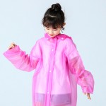 Children PEVA Reusable Rain Poncho Raincoat with Logo