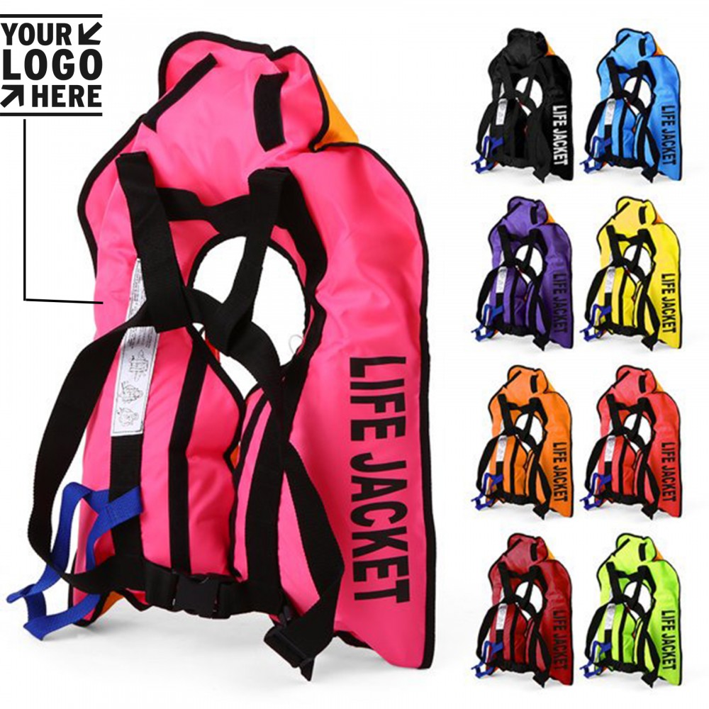 Logo Branded Automatic Inflatable Life Jacket with Reflectors