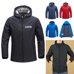 Customized Men's Lightweight Zip Waterproof Windbreaker Hooded Rain Jacket