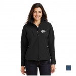 Port Authority Ladies Textured Soft Shell Jacket with Logo