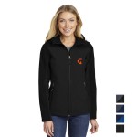 Logo Branded Port Authority Ladies Hooded Core Soft Shell Jacket