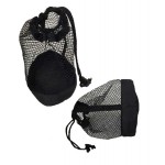 Custom Imprinted Black Nylon Mesh Nets Golf Bag Pouch Balls Holder storage