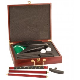 Rosewood Finish Executive Golf Set Logo Printed  Rosewood Finish Executive Golf Set Logo Printed
