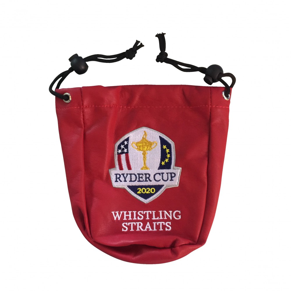 Synthetic Leather Drawstring Valuables Pouch Logo Printed Synthetic Leather Drawstring Valuables Pouch Logo Printed