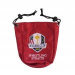 Synthetic Leather Drawstring Valuables Pouch Logo Printed