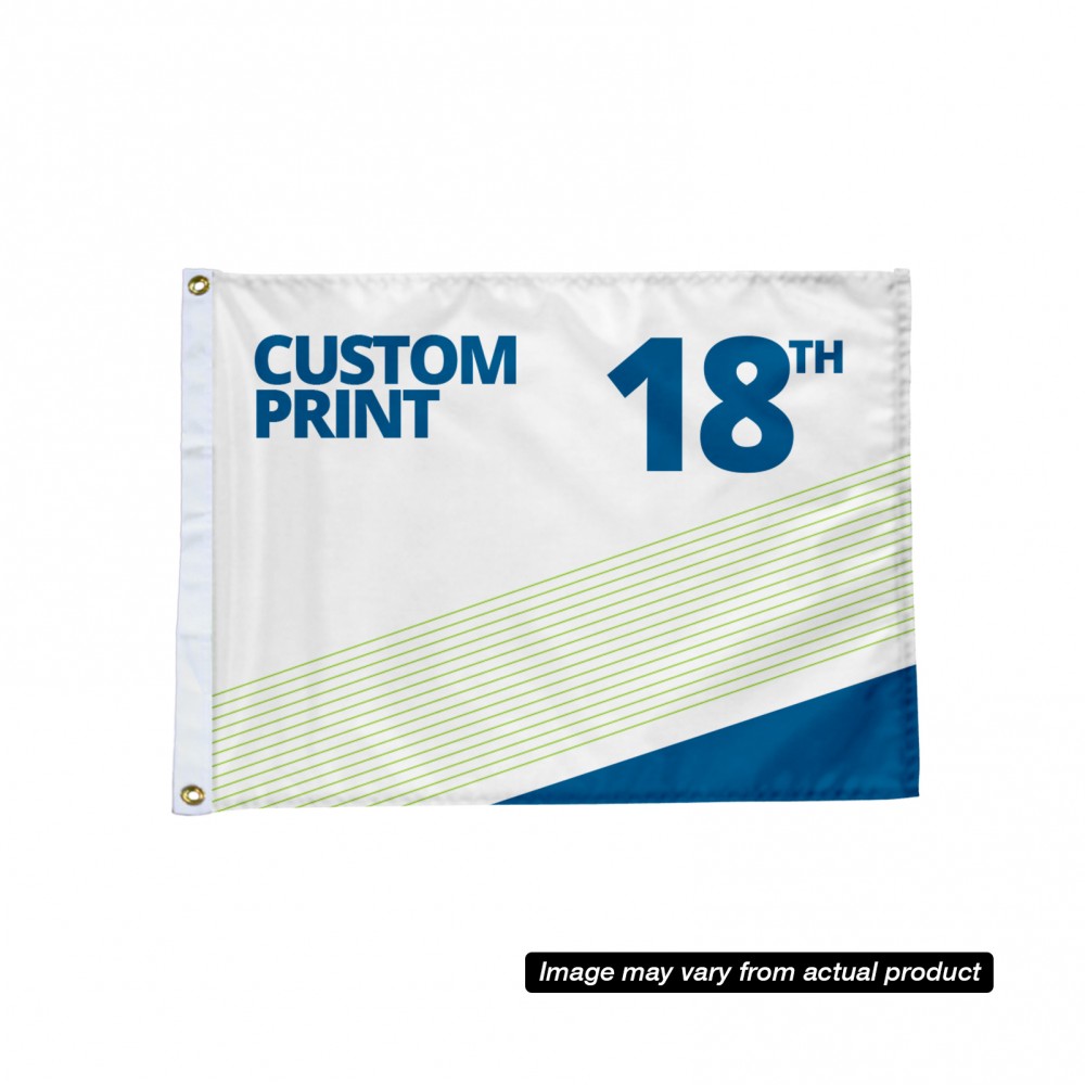Golf Flag with Tube Double-Sided Logo Printed