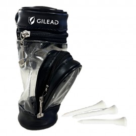 Golf Tees & PU Leather Bag Gift Set Logo Printed  Golf Tees & PU Leather Bag Gift Set Logo Printed