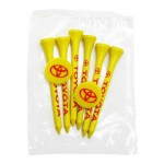 Golf Tee Poly Packet with 6 Tees & 2 Ball Markers Custom Imprinted