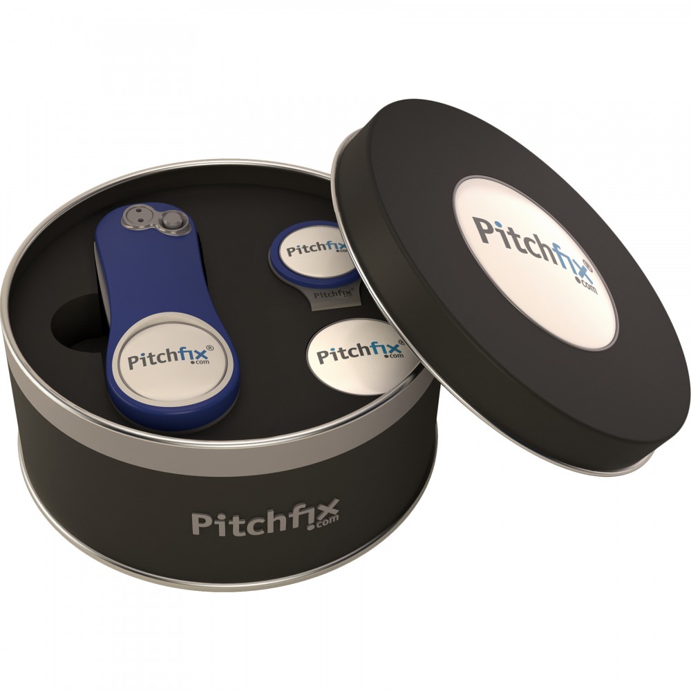 Pitchfix XL 3.0 Golf Divot Repair Tool in Deluxe Gift Set w/Hat Clip Custom Imprinted