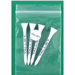 Custom Imprinted Golf Tee Polybag Combo Pack with (4) 3 1/4 Inch Tees, and (1) Ball Marker