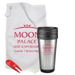 Steel Budget Tumbler Golf Gift Set Logo Printed