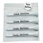 Golf Tee Polybag Combo Pack with (4) 2 3/4 Inch Tees and (1) Ball Marker Custom Imprinted
