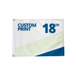 Custom Imprinted Golf Flag with Canvas Heading Single-Sided
