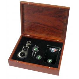Rosewood Finish Gift Set-Watch, Divot, Money Clip, Ball Marker Custom Branded  Rosewood Finish Gift Set-Watch, Divot, Money Clip, Ball Marker Custom Branded