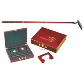 Custom Branded Golf Putter Set Game in Wood Case  Custom Branded Golf Putter Set Game in Wood Case