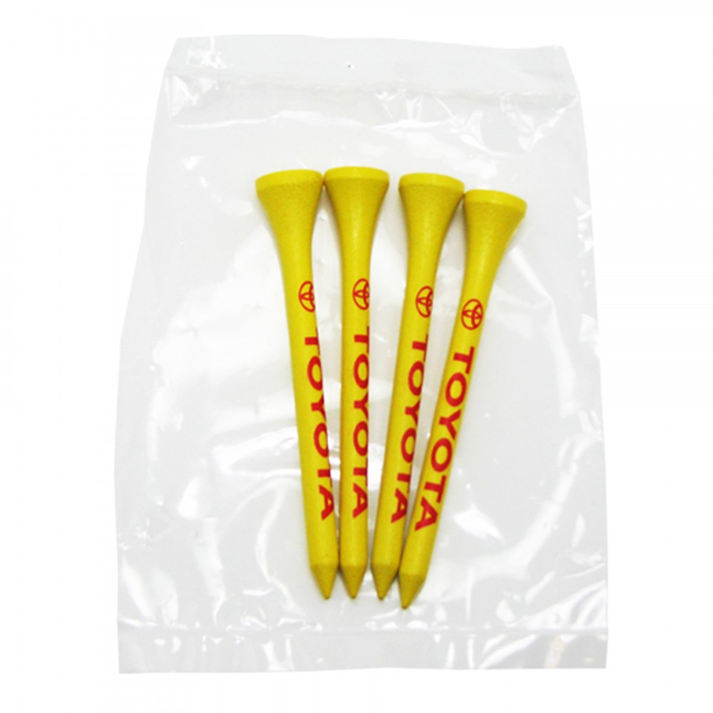 Golf Tee Poly Packet with 4 Tees Custom Imprinted