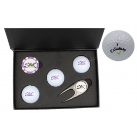 Logo Printed Callaway Scotsman's Premium Gift Box with Domed Poker Chip