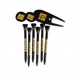 Combo Golf Pack with Ball Marker/ Divot Tool & 6 Extra Long Wooden Tees (3-1/4") Custom Imprinted