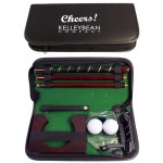 Golf Putter Set Game in Black Leather Case Custom Branded