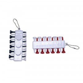 Custom Imprinted Golf Tee Carrier w/12 Tees and 3 Ball Markers