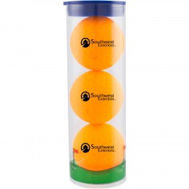 3 Ball Clear Tube with Volvik Vivid Golf Balls Custom Branded