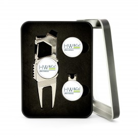 Golf n' Brew Golf Divot Tool Gift Set Logo Printed