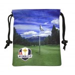 Logo Printed Drawstring Sublimated Golf Valuables Pouch