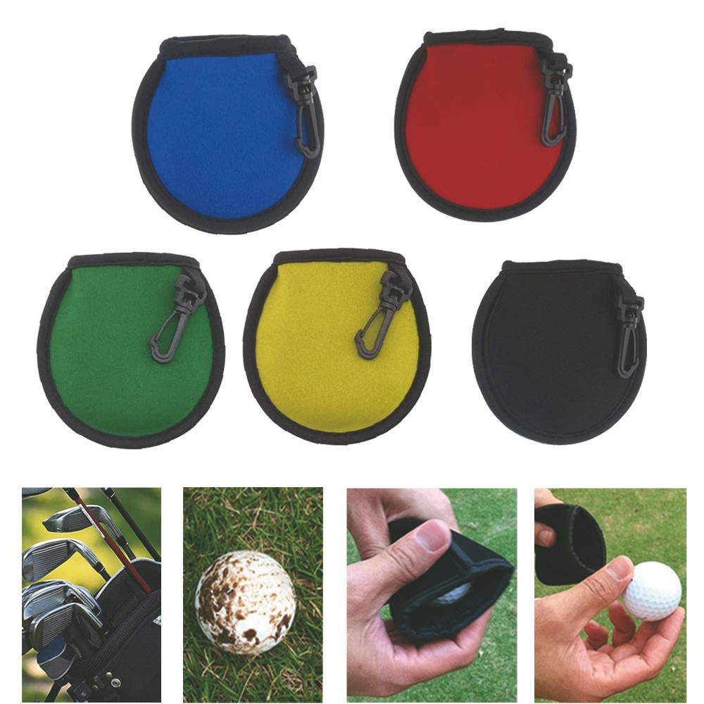 Golf Ball Cleaner Washer Pouch W/Clip Custom Imprinted